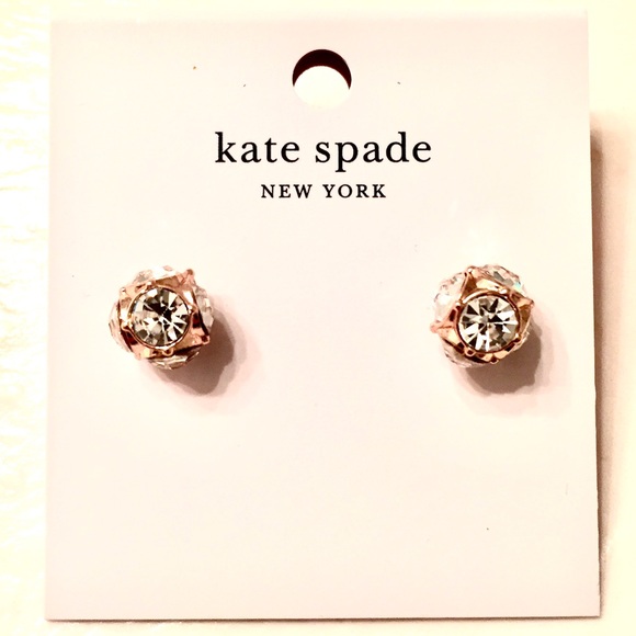 kate spade Jewelry - Kate Spade Rose Gold & Clear Studs